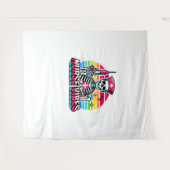 Retro Neon Skeleton Nurse - Funny Spooky Medical D Wandkleed (Voorkant (horizontaal))