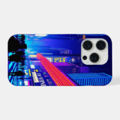 Retro Neon Stadslandschap Pop Art iPhone Hoesje 15 Pro Case (Achterkant horizontaal)