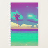 Retro neon strand palmboom planner (Voorkant)