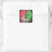 Retro Neon Striker – 80s Vaporwave Voetbal Sticker (Tas)