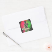 Retro Neon Striker – 80s Vaporwave Voetbal Sticker (Envelop)