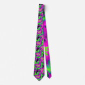 Retro Neon Tie-Dye Custom Necktie Stropdas (Voorkant)