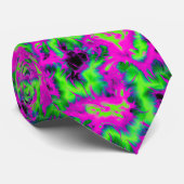 Retro Neon Tie-Dye Custom Necktie Stropdas (Opgerold)