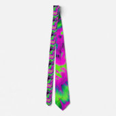 Retro Neon Tie-Dye Custom Necktie Stropdas (Achterkant)