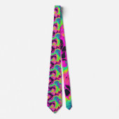 Retro Neon Tie-Dye Heren Das (Voorkant)