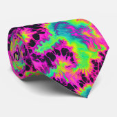 Retro Neon Tie-Dye Heren Das (Opgerold)