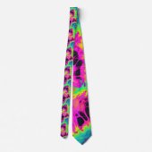 Retro Neon Tie-Dye Heren Das (Achterkant)