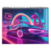 Retro Neon Toekomst 2024 Kalender (Hoes)