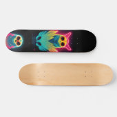 Retro Neon Vaporwave Ownership Board Persoonlijk Skateboard (Horizontaal)