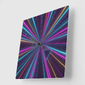 Retro Neon Wandklok – 80s Futuristisch Design (Hoek)