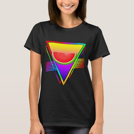 Retro Neon Watermeloen T-shirt (Voorkant)