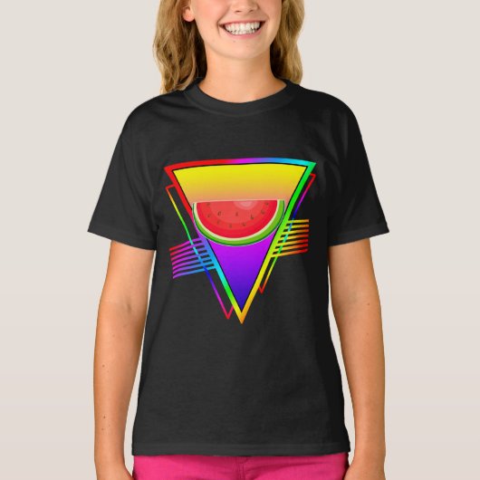 Retro Neon Watermeloen T-shirt (Voorkant)