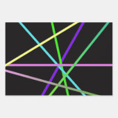 Retro Neon Wrapping Paper Flat Sheet Set 3 (Voorkant 2)