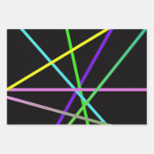 Retro Neon Wrapping Paper Flat Sheet Set 3 (Voorkant)