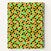 Retro Neon Yellow Pattern van 80/90 Notitieboek (Achterkant)