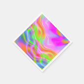 Retro neonkleurige vibe servet (Hoek)