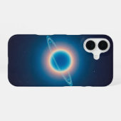 Retro Neptunus Gloed iPhone 16 Hoesje (Achterkant horizontaal)