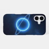 Retro Neptunus Gloed iPhone 16 Hoesje (Achterkant horizontaal)