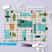 Retro Net & Papieren zakdoekje Starbursts Tissuepapier (Craft)