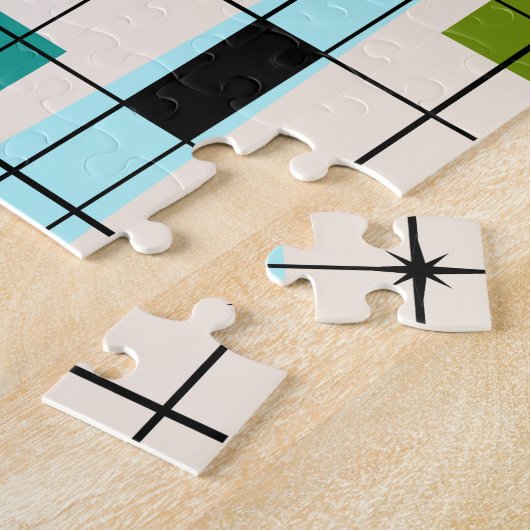 Retro Net & Raadsel Starbursts Legpuzzel (Zijkant)