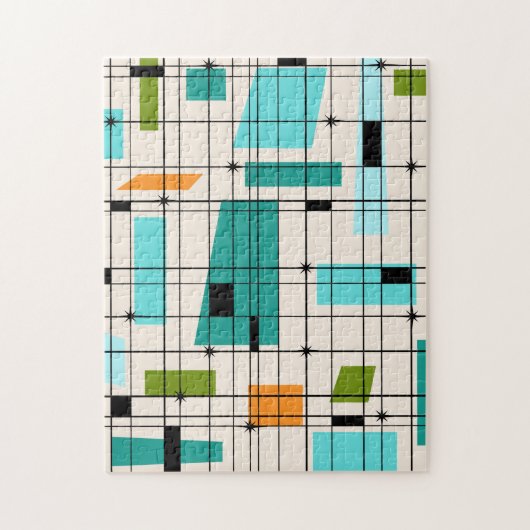 Retro Net & Raadsel Starbursts Legpuzzel (Verticaal)