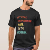 Retro Network Administrator Man - Meerdere legende T-shirt (Voorkant)