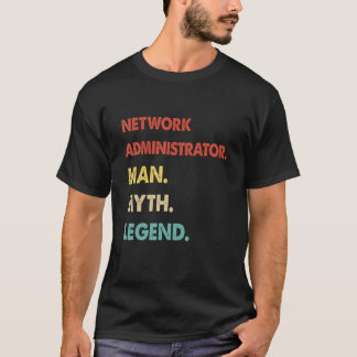 Retro Network Administrator Man - Meerdere legende T-shirt