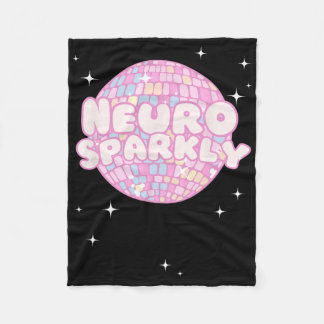 Retro Neurodivergente Neurosparkly Autisme Spectru Fleece Deken