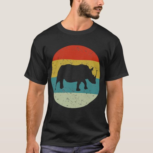 retro neushoorn t-shirt (Voorkant)
