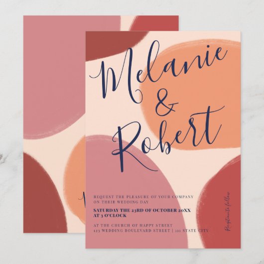 Retro neutraal vormen initialen voor het tint kaart (Voorkant / Achterkant)