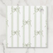 Retro Neutral Bow Cafe Bebe Coffee Baby Shower Bedankjes Labels (Achterkant)