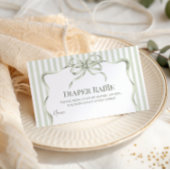 Retro Neutral Bow Cafe Bebe Coffee Baby Shower Informatiekaartje