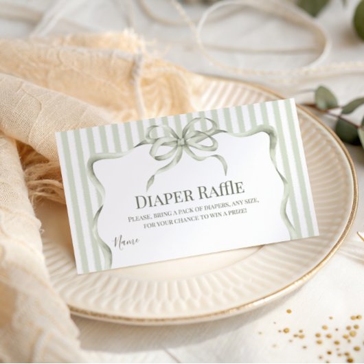 Retro Neutral Bow Cafe Bebe Coffee Baby Shower Informatiekaartje