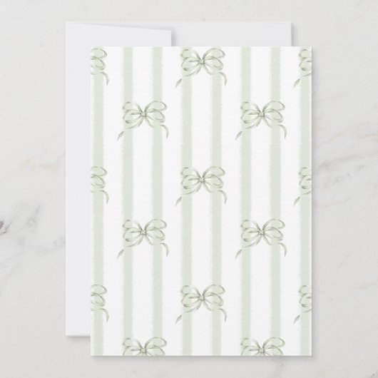 Retro Neutral Bow Cafe Bebe Coffee Baby Shower Kaart (Achterkant)