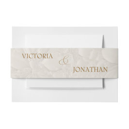 Retro  Neutral Wedding Uitnodigingen Wikkel