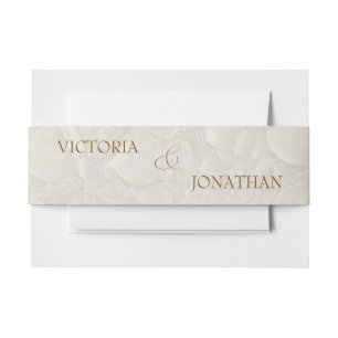 Retro Neutral Wedding Uitnodigingen Wikkel