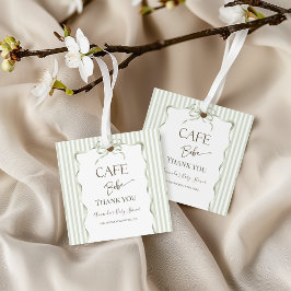 Retro Neutrale Boog Cafe Bebe Koffie Baby Shower Bedankjes Labels