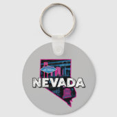 Retro Nevada Silhouet Sleutelhanger (Voorkant)