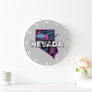 Retro Nevada Silhouette Grote Klok