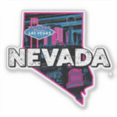 Retro Nevada State Car Sticker (Voorkant)