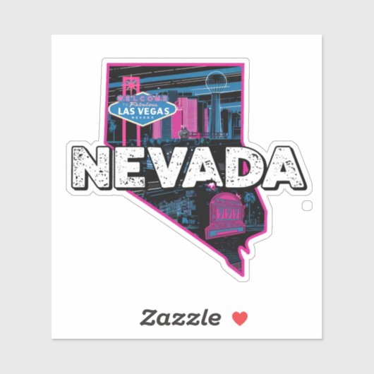 Retro Nevada State Car Sticker (Vel)