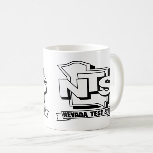 Retro Nevada Test Site ontwerp Koffie Mok (Voorkant rechts)