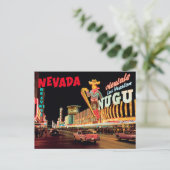Retro Nevada Vegas Strip Gift Feestdagenkaart (Staand voorkant)
