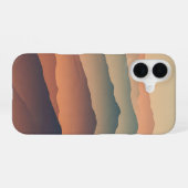 Retro Nevelbergen iPhone 16 Hoesje (Achterkant horizontaal)