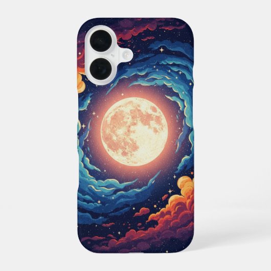 Retro Nevelmaan iPhone 16 Hoesje (Achterkant)