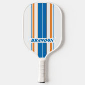 Retro New Amsterdam Board Strepen met Naam Pickleball Paddle (Achterkant)