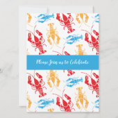 Retro New England Lobster Bake Party Kaart (Achterkant)