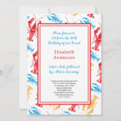 Retro New England Lobster Bake Party Kaart (Voorkant)