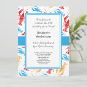 Retro New England Lobster Bake Party Kaart (Staand voorkant)