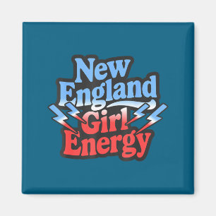 Retro New England Meisjes Energie Kunstwerk Magneet
